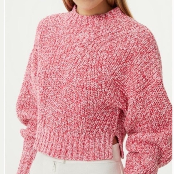 Rebecca Minkoff Sweaters - Rebecca Minkoff Pink Red Knit Crop Bowie Sweater XL